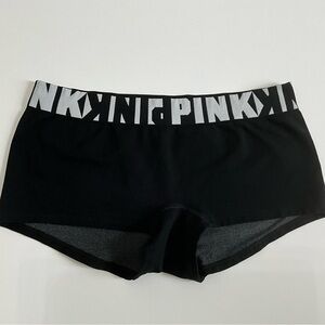 PINK Victoria's Secret Black Boyshort Boxer Panties Large